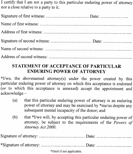 Powers Of Attorney Act 2000 Schedule 1 Forms 7495